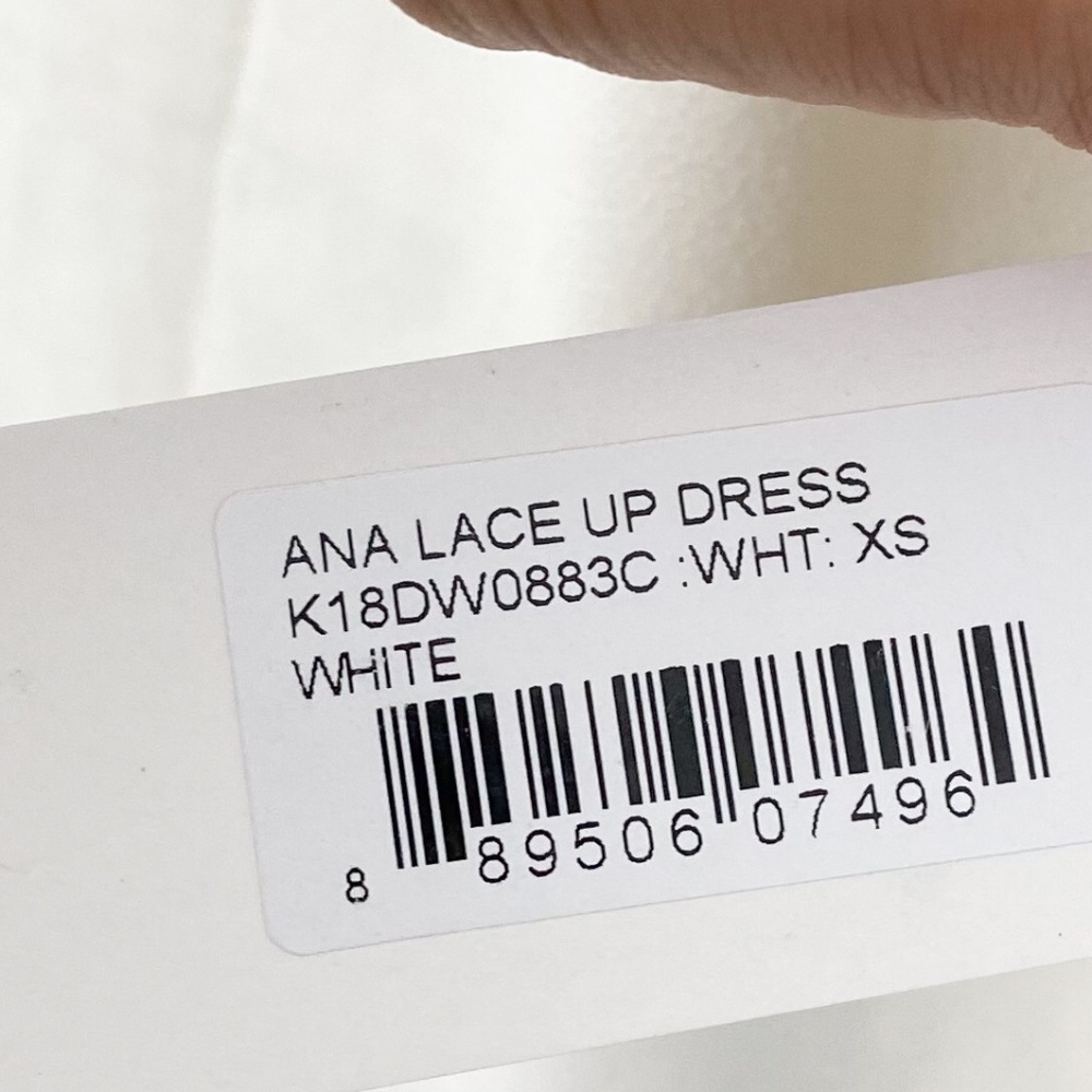 Bishop & Young Ana white lace up side mini dress Sz XS - Picture 8 of 10
